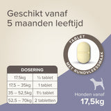 Beaphar wormtabletten voor honden, doseringstabel vanaf 5 maanden en 17,5 kg