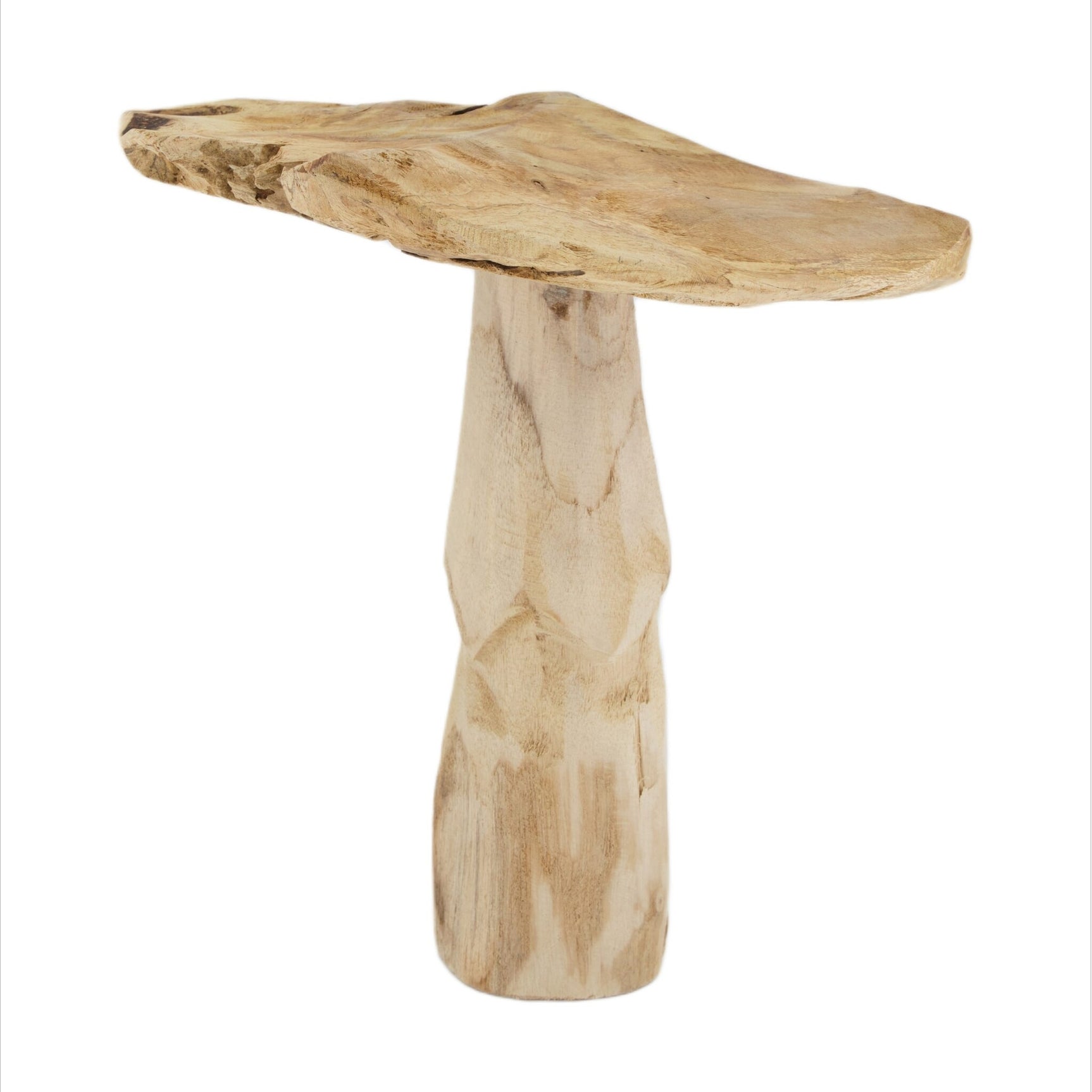 Paddenstoel teak hout 28x28x30cm