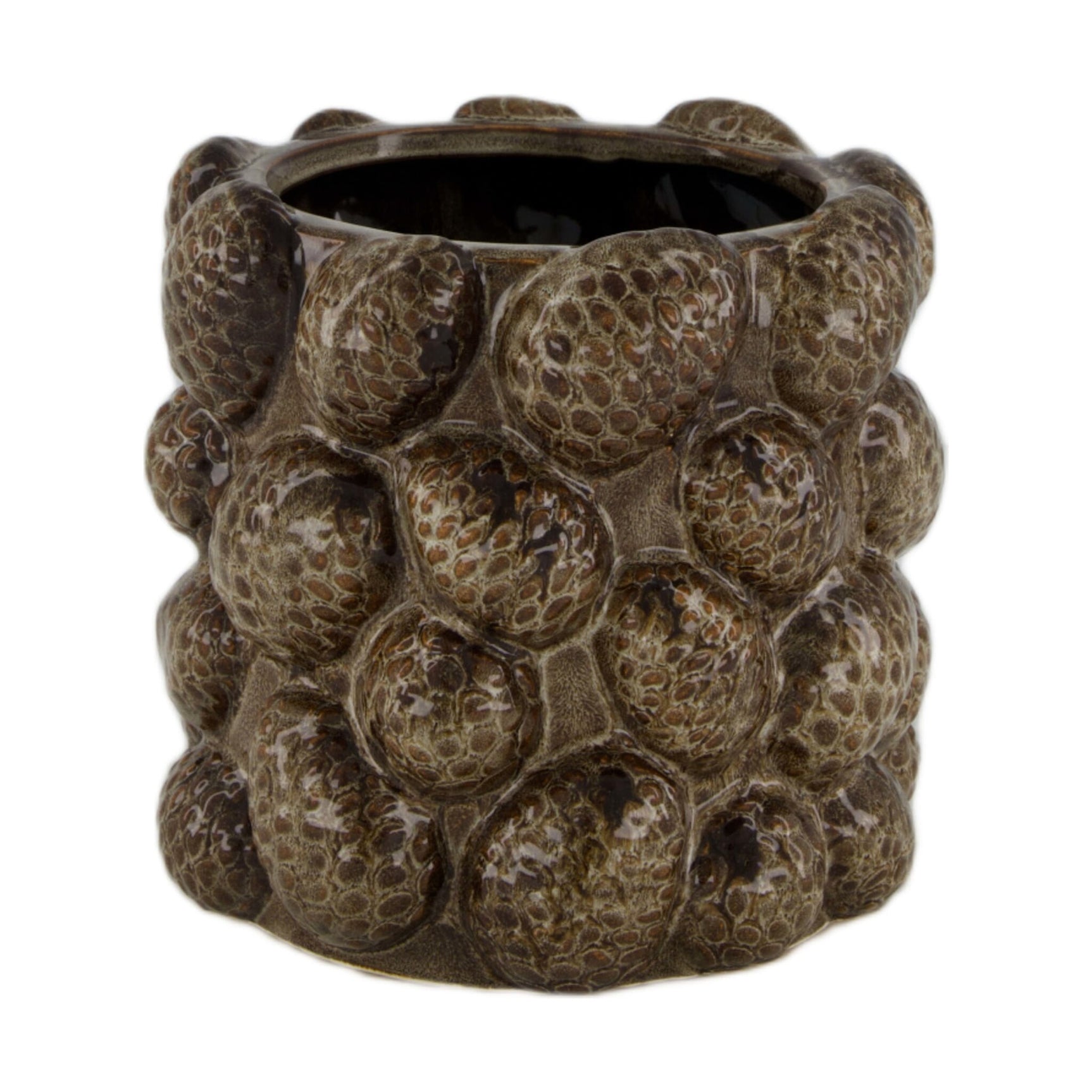 Bloempot pinecone keramiek 16x16x15cm