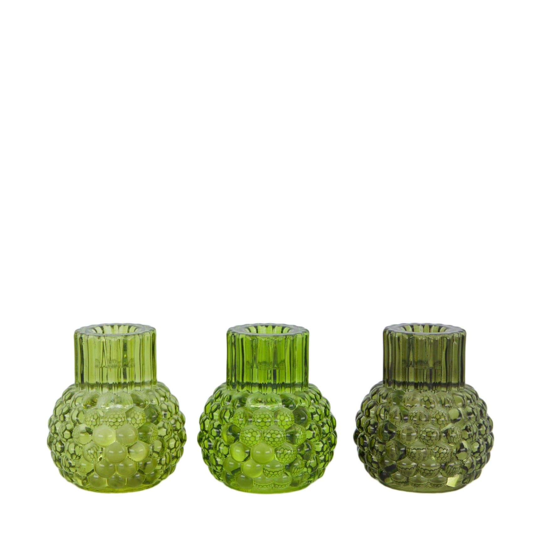 Theelicht houder glas 7.8x7.8x8.8cm set van 3