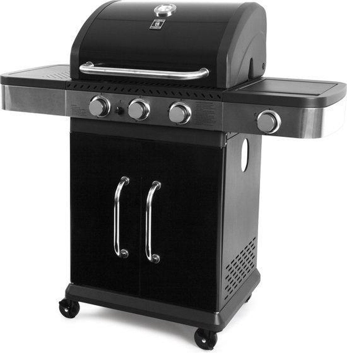 Garden Grill - PRESTIGE 3 + 1 Gasbarbecue zwart/RVS met zijbrander