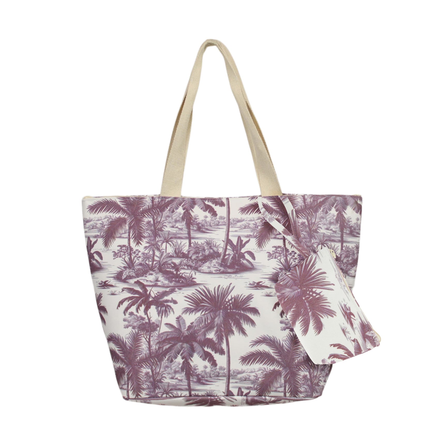 Tas palmboom patroon met etui canvas