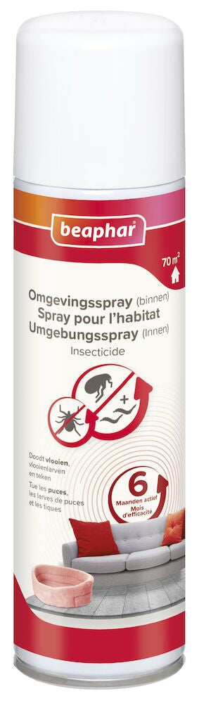 Beaphar - Omgevingsspray Hond/Kat Vlo En Teek - Anti vlooienmiddel - 250 ml