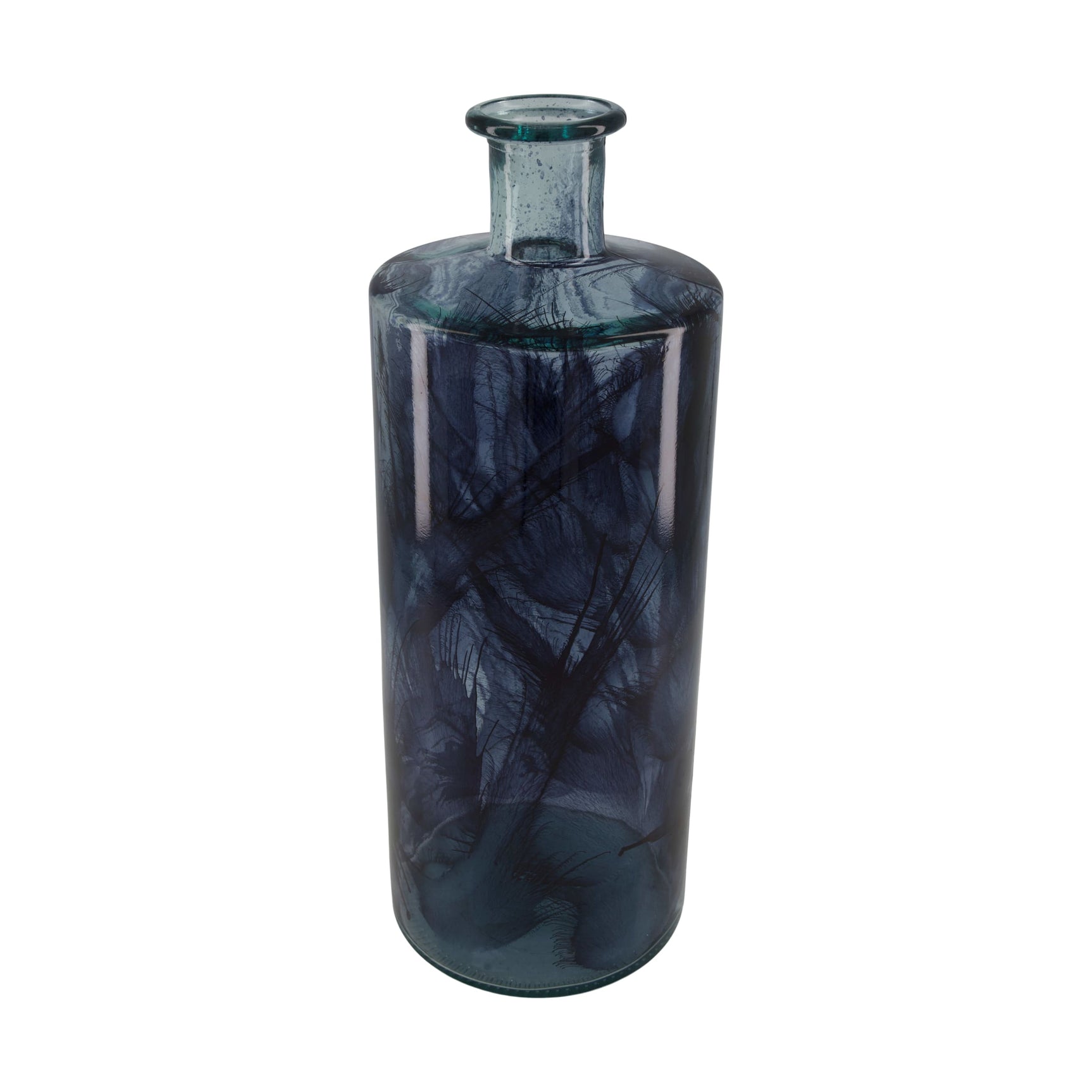 Vaas gerecycled glas 15x15x40cm