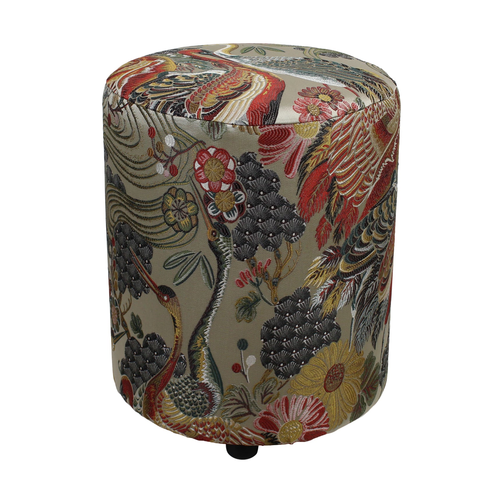 Poef rond  met print 38x38x48cm