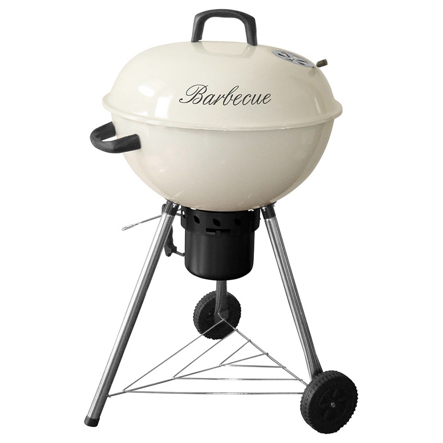 Garden Grill houtskool Barbecue rond 57cm creme