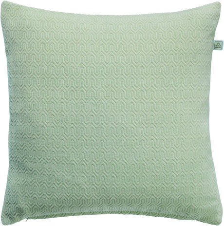 Sierkussen Dirk 45x45 cm pistache met geweven ruitjespatroon