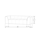 GRID 3-ZITS BANK GEWEVEN STOF ZAND