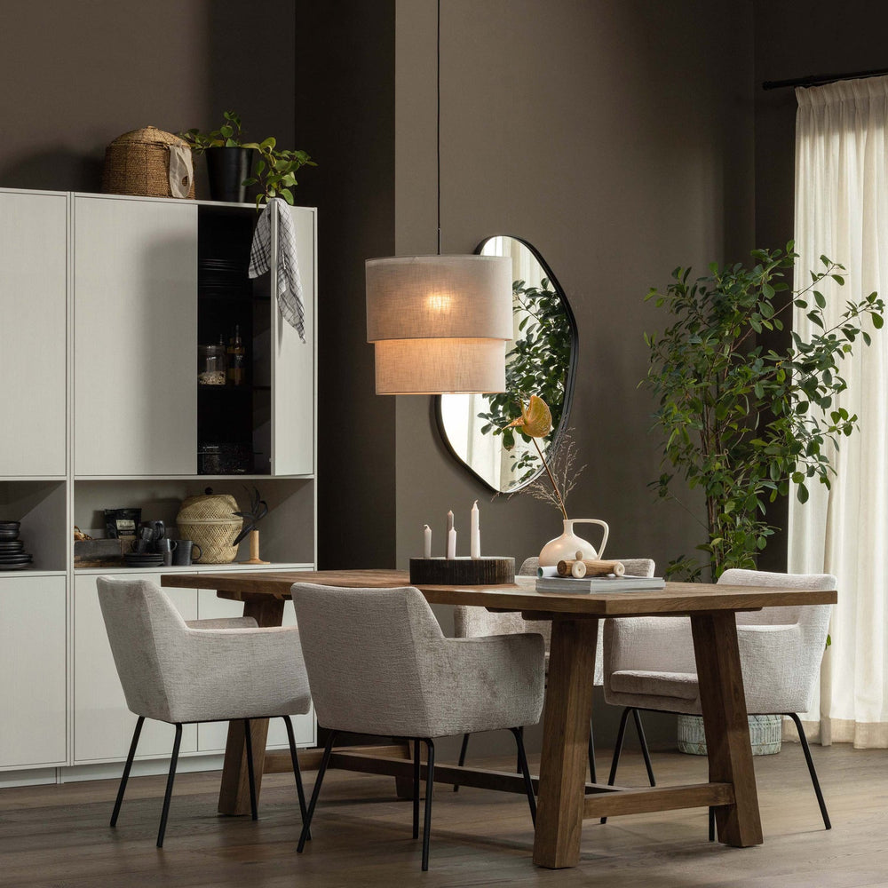 ROMEE ORGANISCHE SPIEGEL METAAL ZWART 100X70 CM