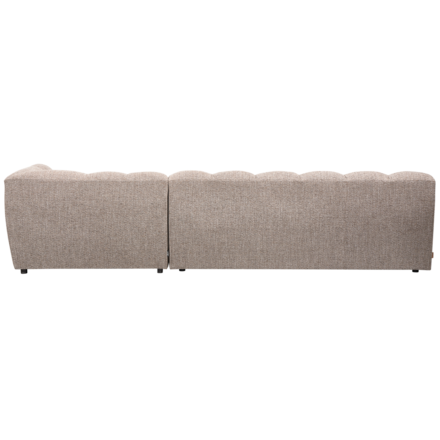 ALLURE CHAISE LONGUE RECHTS GEWEVEN STOF BRUIN MELANGE