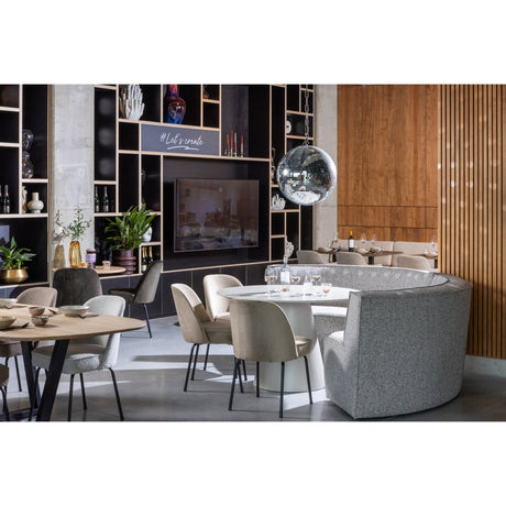 JORRE EETTAFEL O120 CM MDF ANTIEK BEIGE