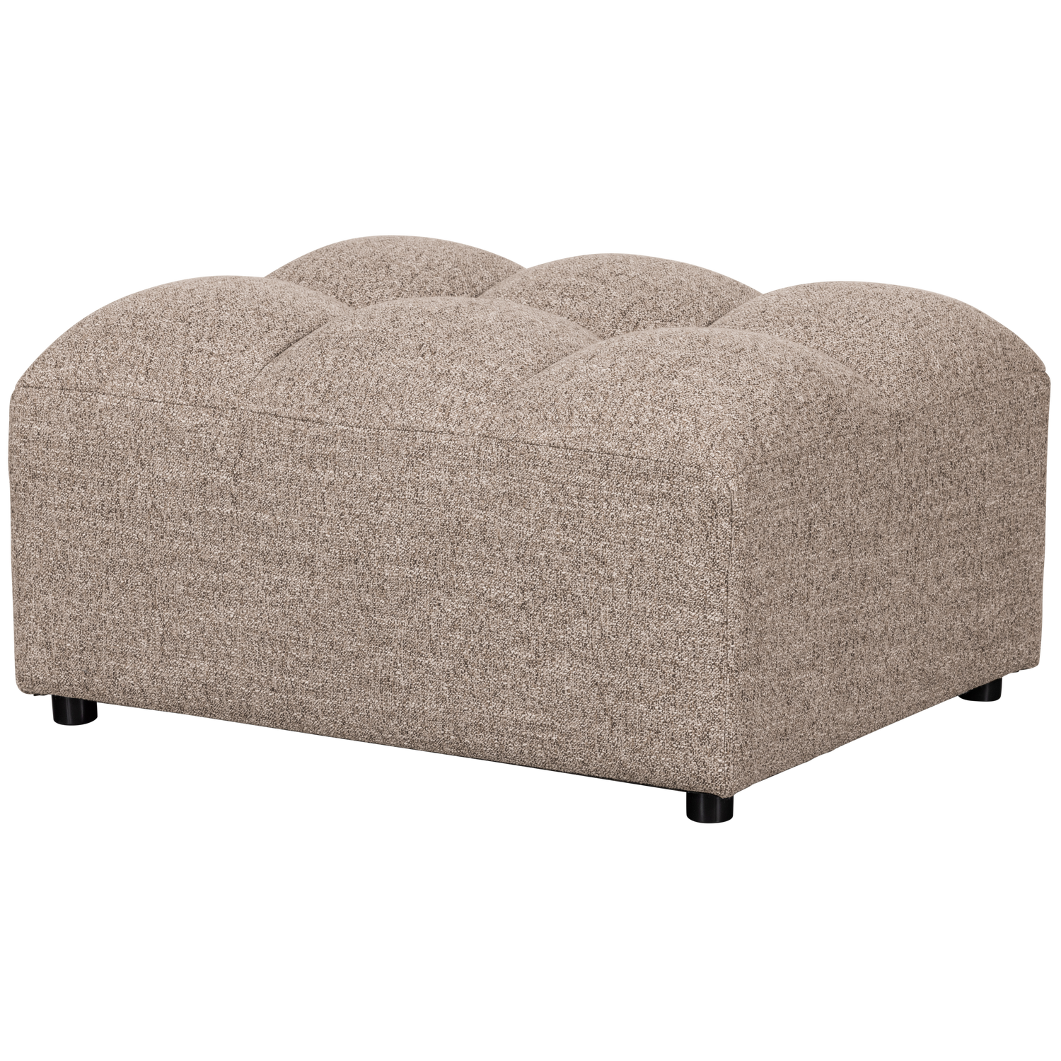 ALLURE HOCKER GEWEVEN STOF BRUIN MELANGE