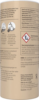 Pokon mierenkorrels rolverpakking met waarschuwingen en gebruiksaanwijzing