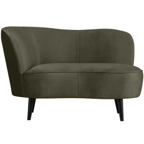SARA LOUNGE FAUTEUIL LINKS VELVET WARM GROEN