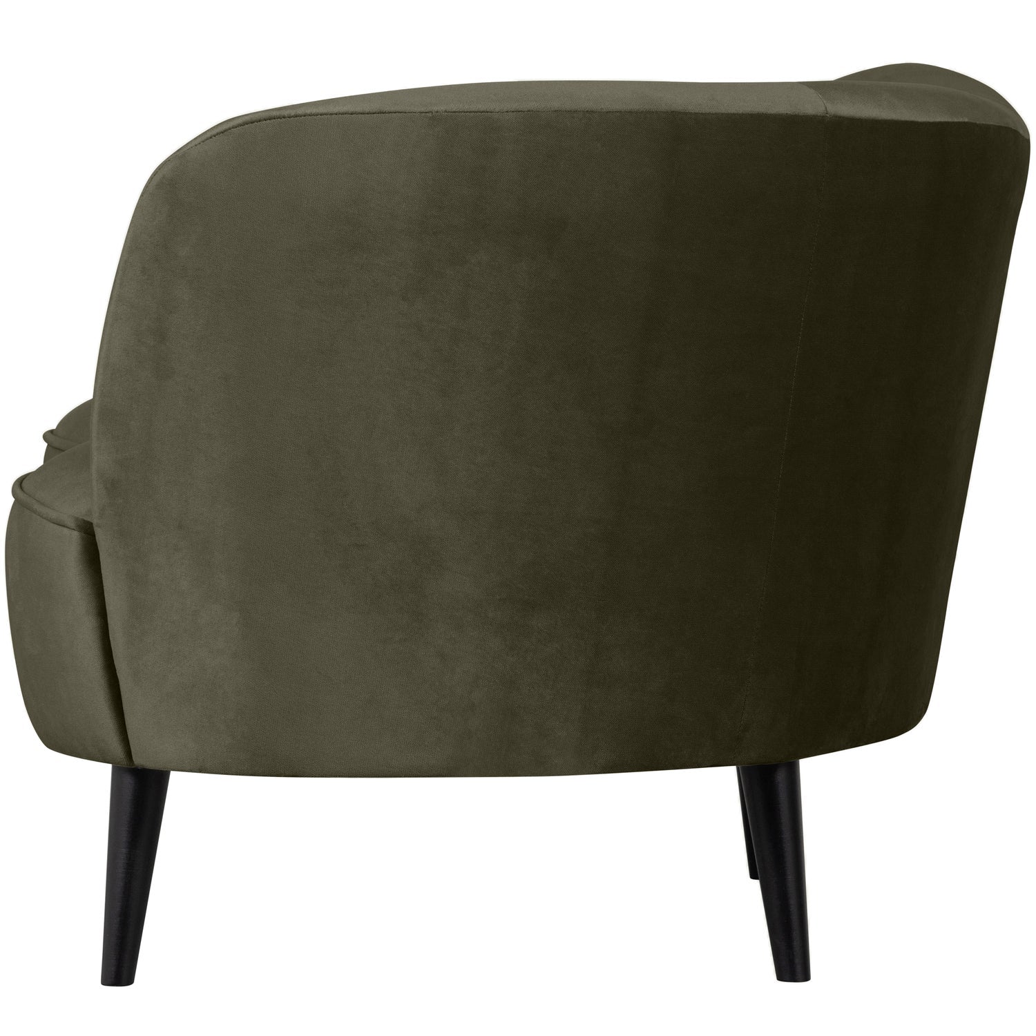SARA LOUNGE FAUTEUIL RECHTS VELVET WARM GROEN