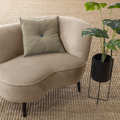 SARA LOUNGE FAUTEUIL RECHTS VELVET KHAKI