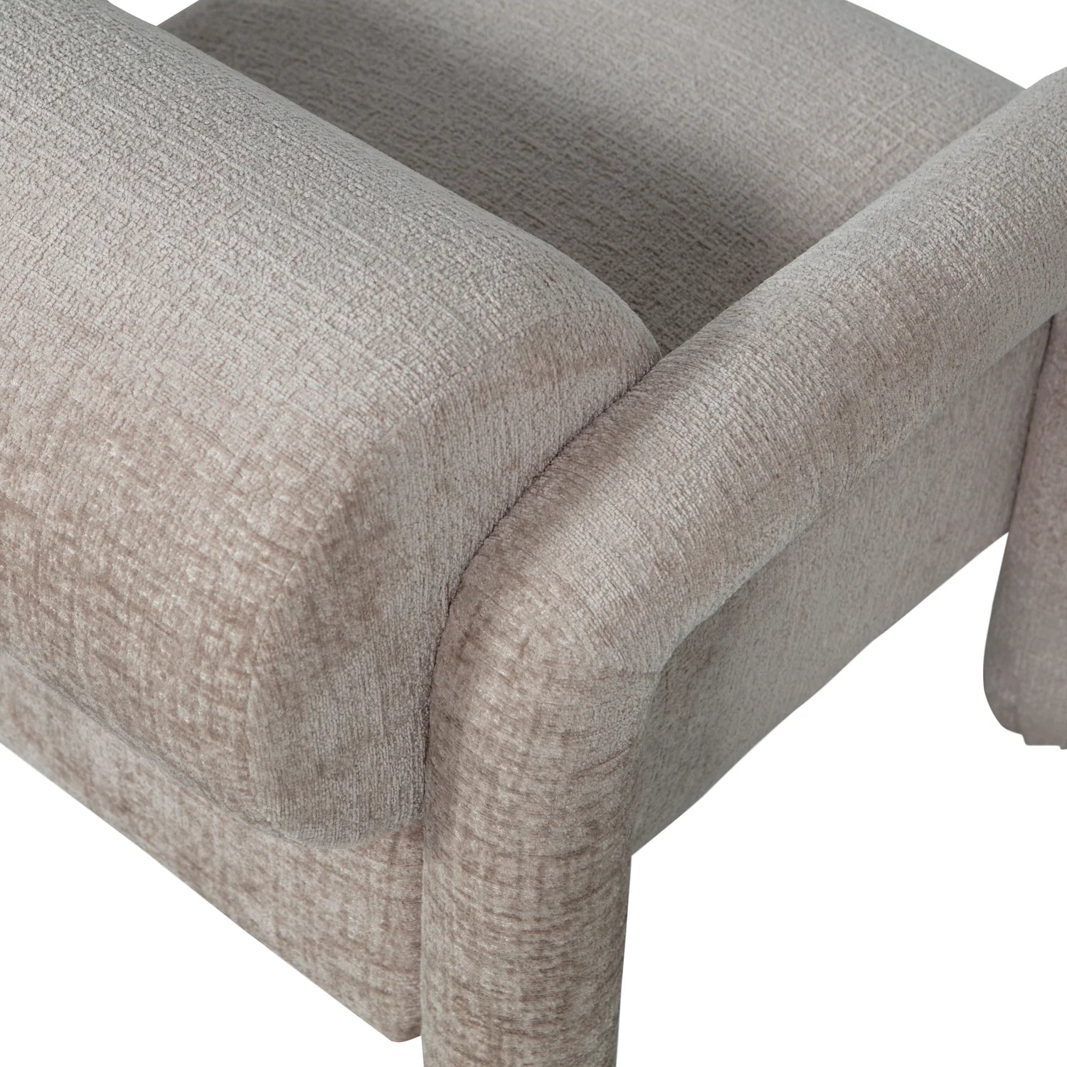 WOOOD - Lenny fauteuil in grove textuur zand