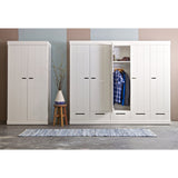 CONNECT 2-DEURS KLEDINGKAST + LADE WIT [fsc]