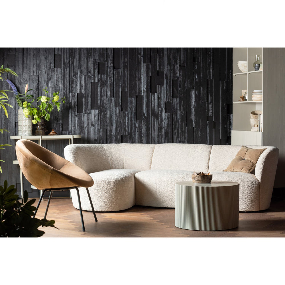 SANNE BIJZETTAFEL ROND MDF ANTIEK BEIGE