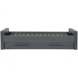 DENNIS BED 90X200 CM GRENEN STEEL GREY GEBORSTELD [fsc]