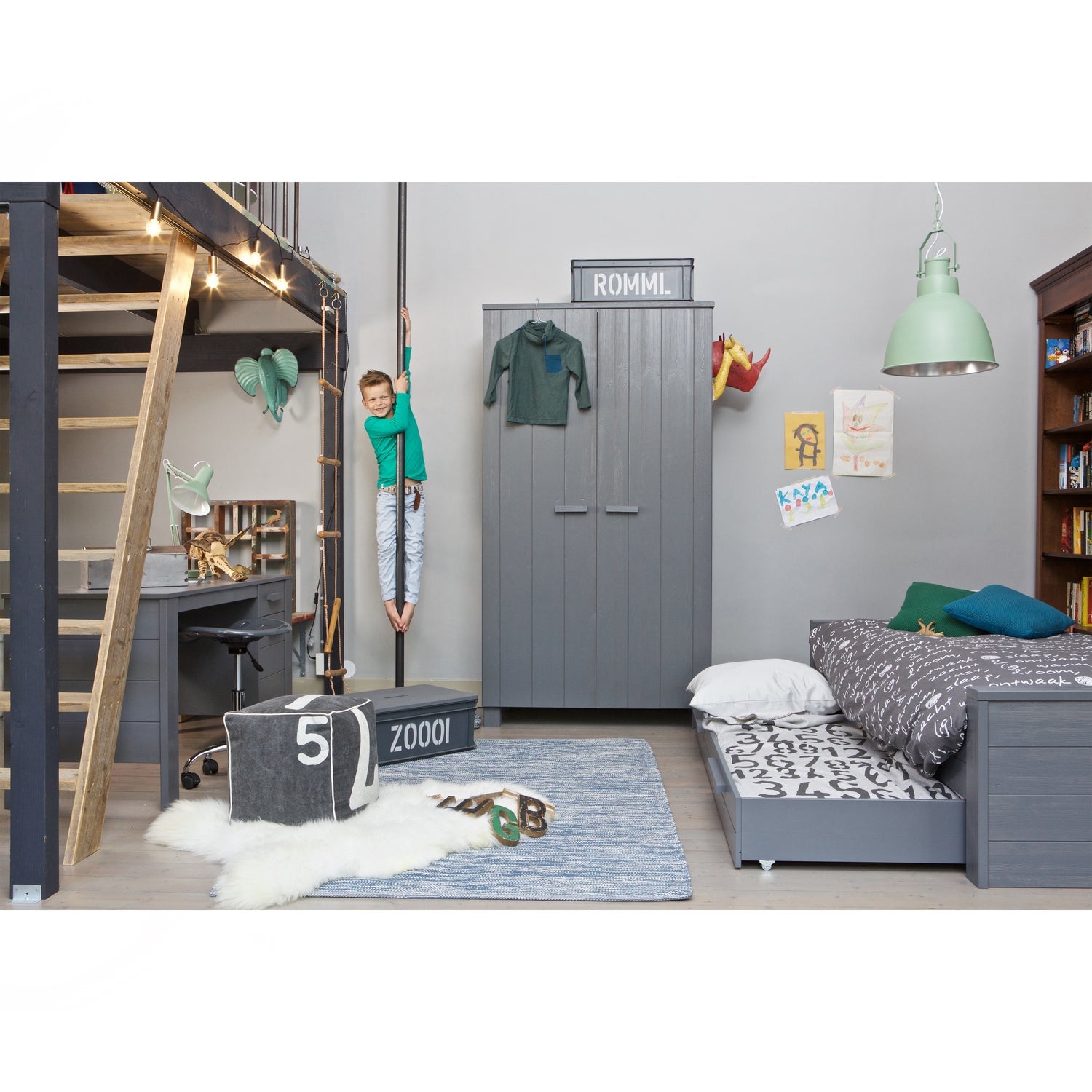 DENNIS KAST GRENEN GEBORSTELD STEEL GREY [fsc]