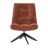 JOUKE DRAAIFAUTEUIL CHENILLE STRUCTUUR ROESTBRUIN [fsc]
