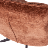 JOUKE DRAAIFAUTEUIL CHENILLE STRUCTUUR ROESTBRUIN [fsc]