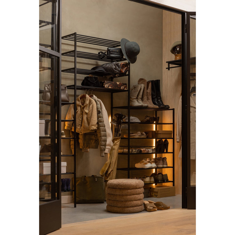 FERRO SCHOENENREK STAPEL VAN 3 METAAL ZWART