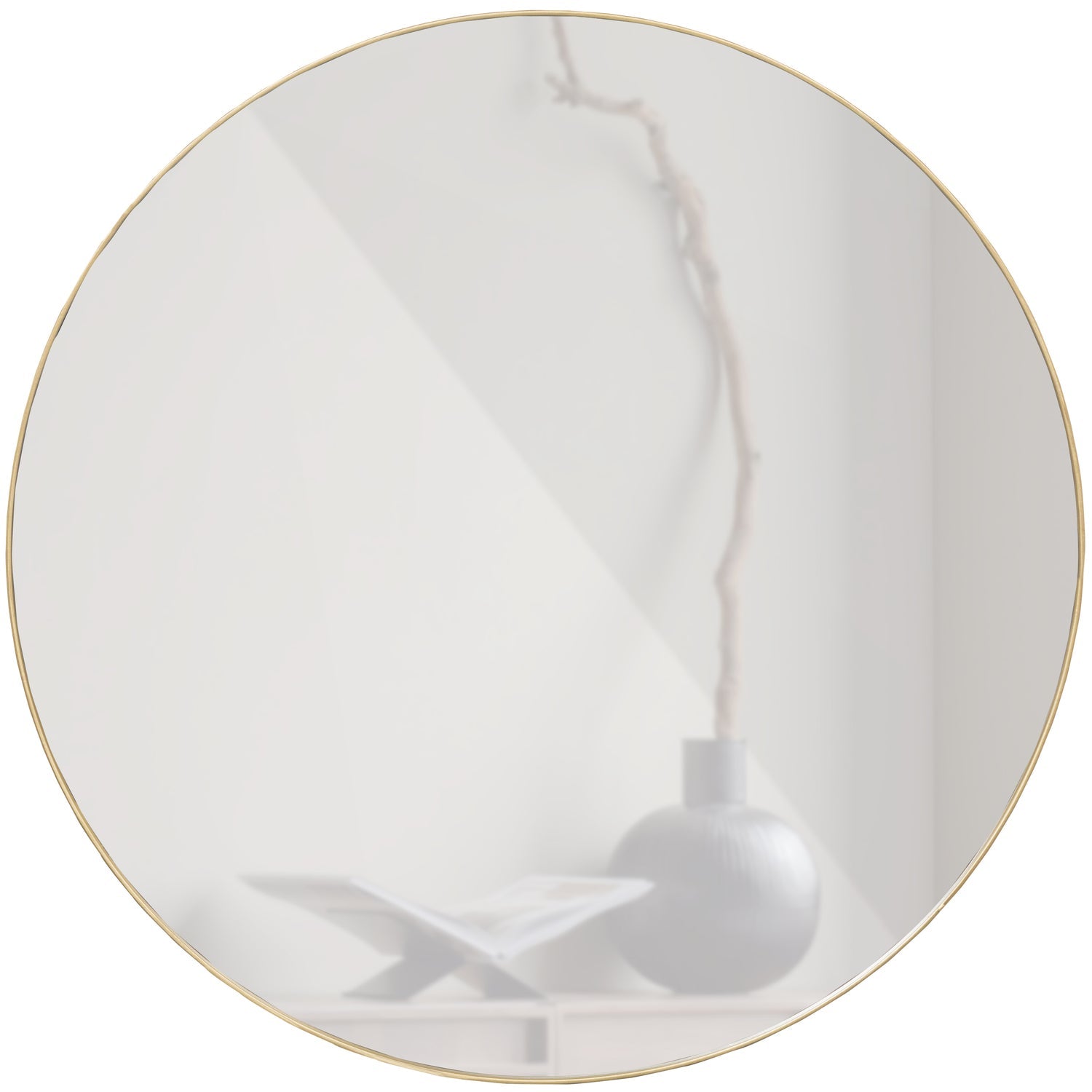 DOUTZEN SPIEGEL METAAL GOUD O80 CM