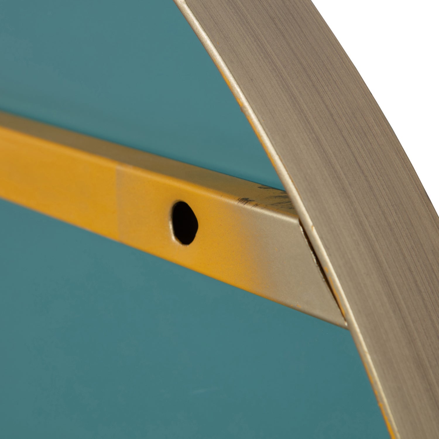 DOUTZEN SPIEGEL METAAL GOUD O80 CM