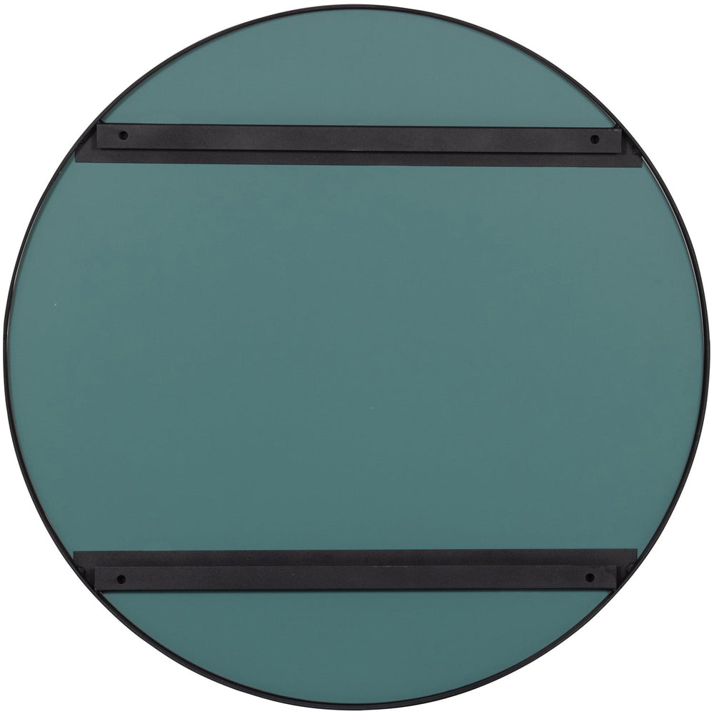 DOUTZEN SPIEGEL METAAL ZWART O80 CM