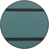 DOUTZEN SPIEGEL METAAL ZWART O80 CM