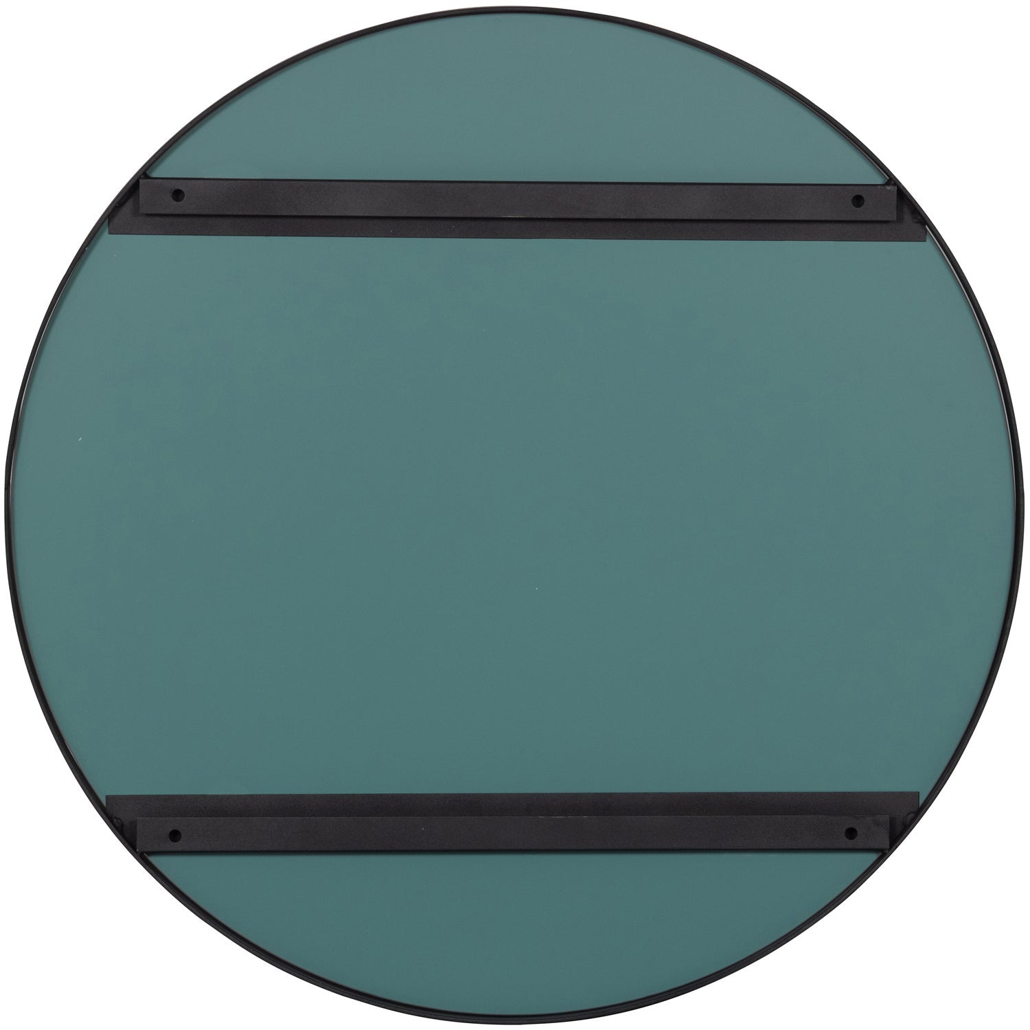 DOUTZEN SPIEGEL METAAL ZWART O80 CM