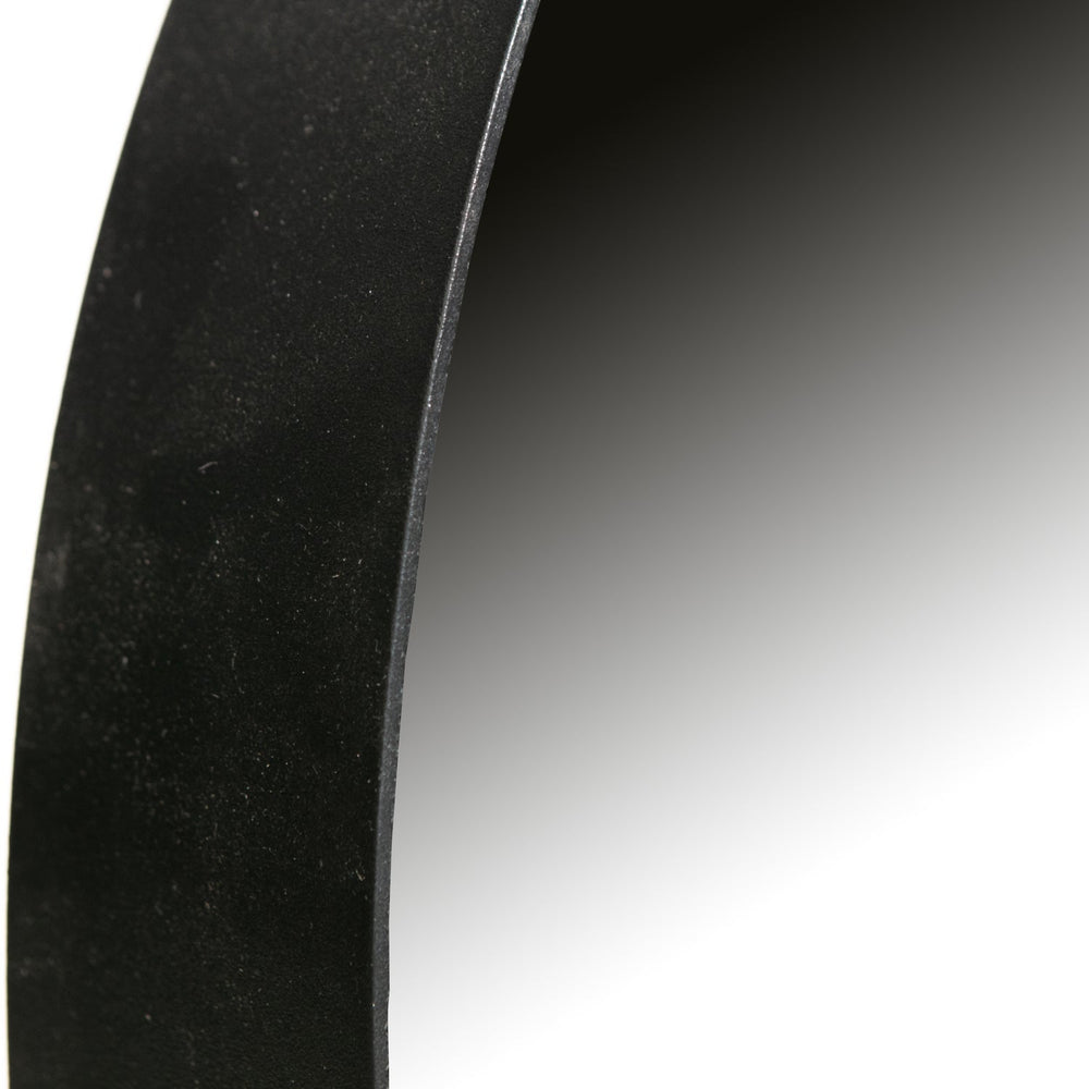 DOUTZEN SPIEGEL METAAL ZWART O50 CM