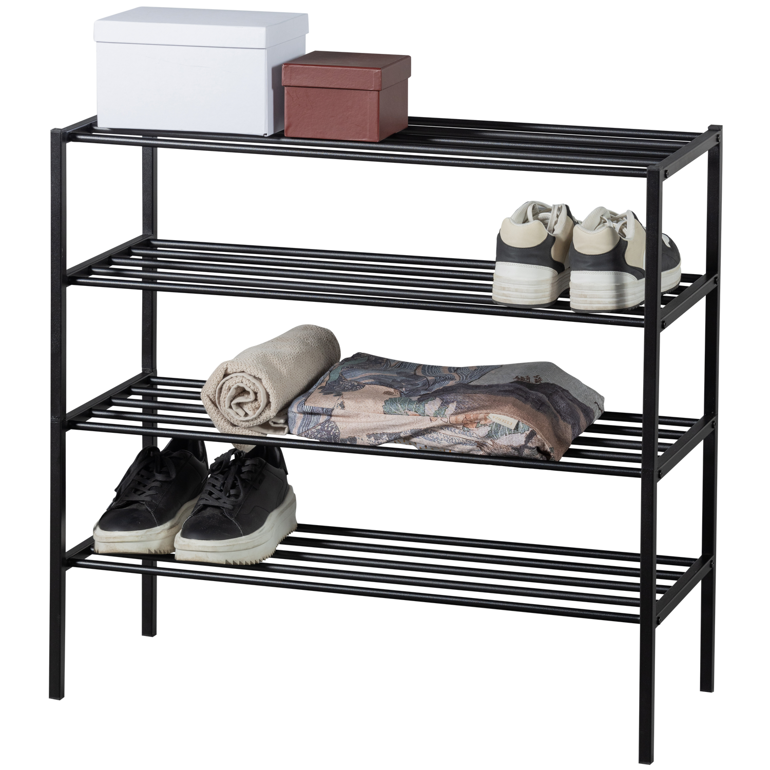 FERRO SCHOENENREK STAPEL VAN 2 METAAL ZWART