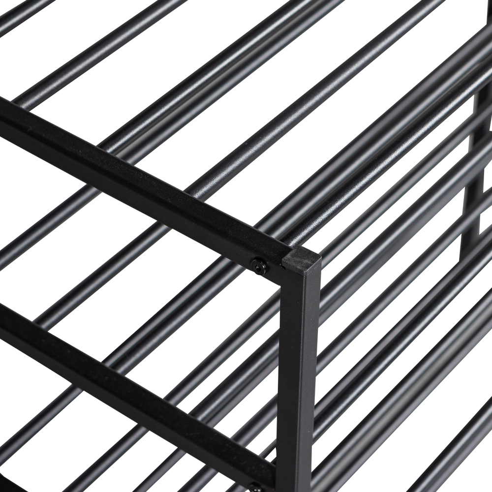 FERRO SCHOENENREK STAPEL VAN 2 METAAL ZWART