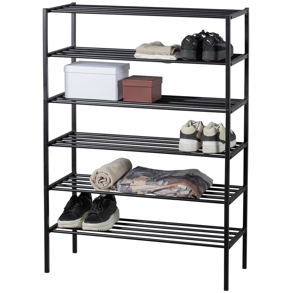 FERRO SCHOENENREK STAPEL VAN 3 METAAL ZWART