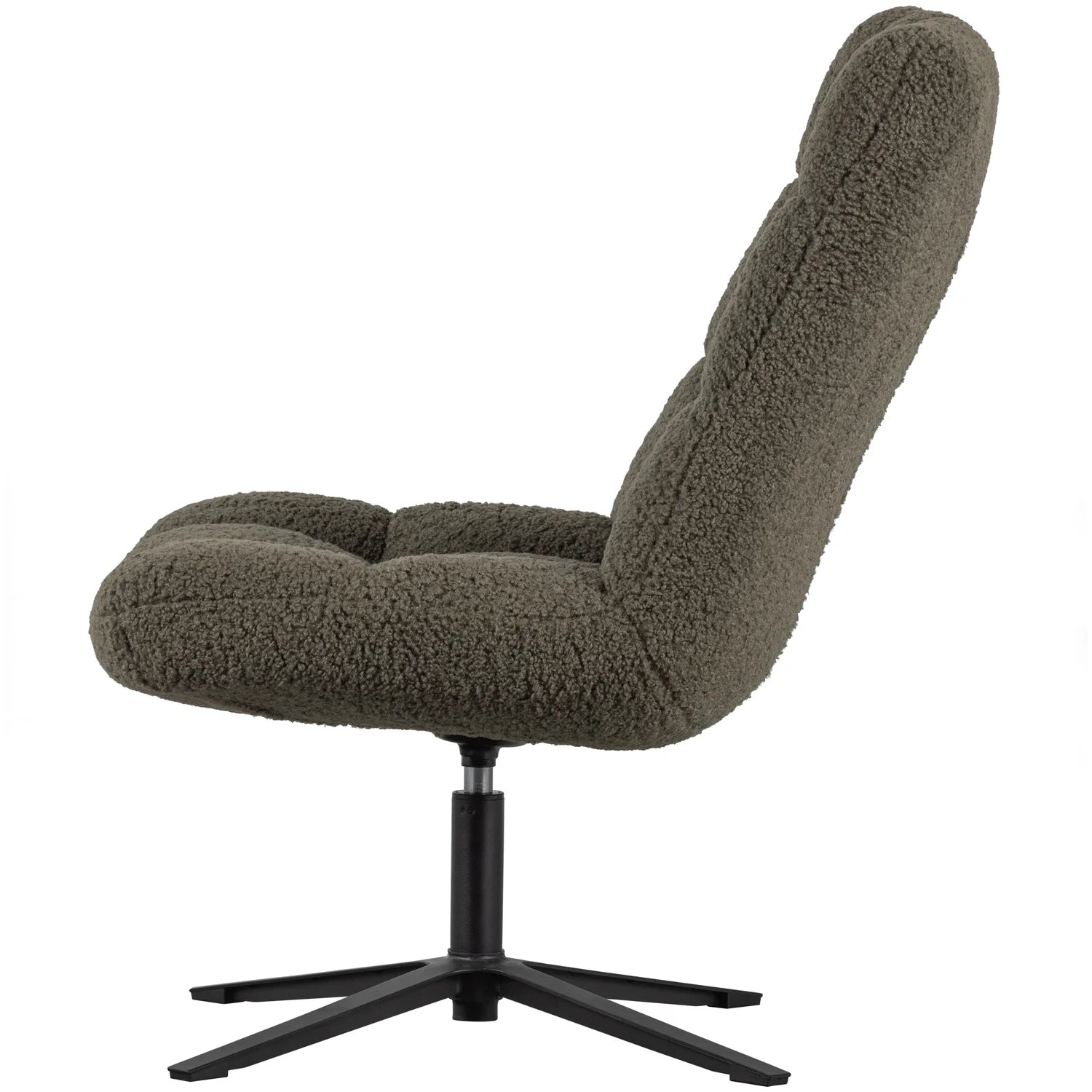 WOOOD - Job draaifauteuil teddy groen