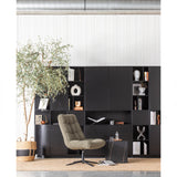 WOOOD - Job draaifauteuil teddy groen