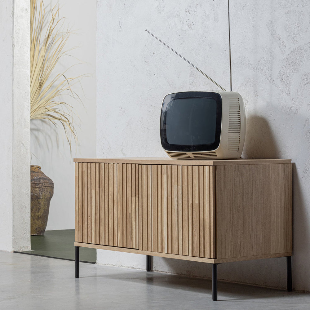 NEW GRAVURE TV MEUBEL 100 CM EIKEN BLANKE LAK [fsc]