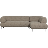 LLOYD HOEKBANK RECHTS GROF GEWEVEN BRUIN MELANGE