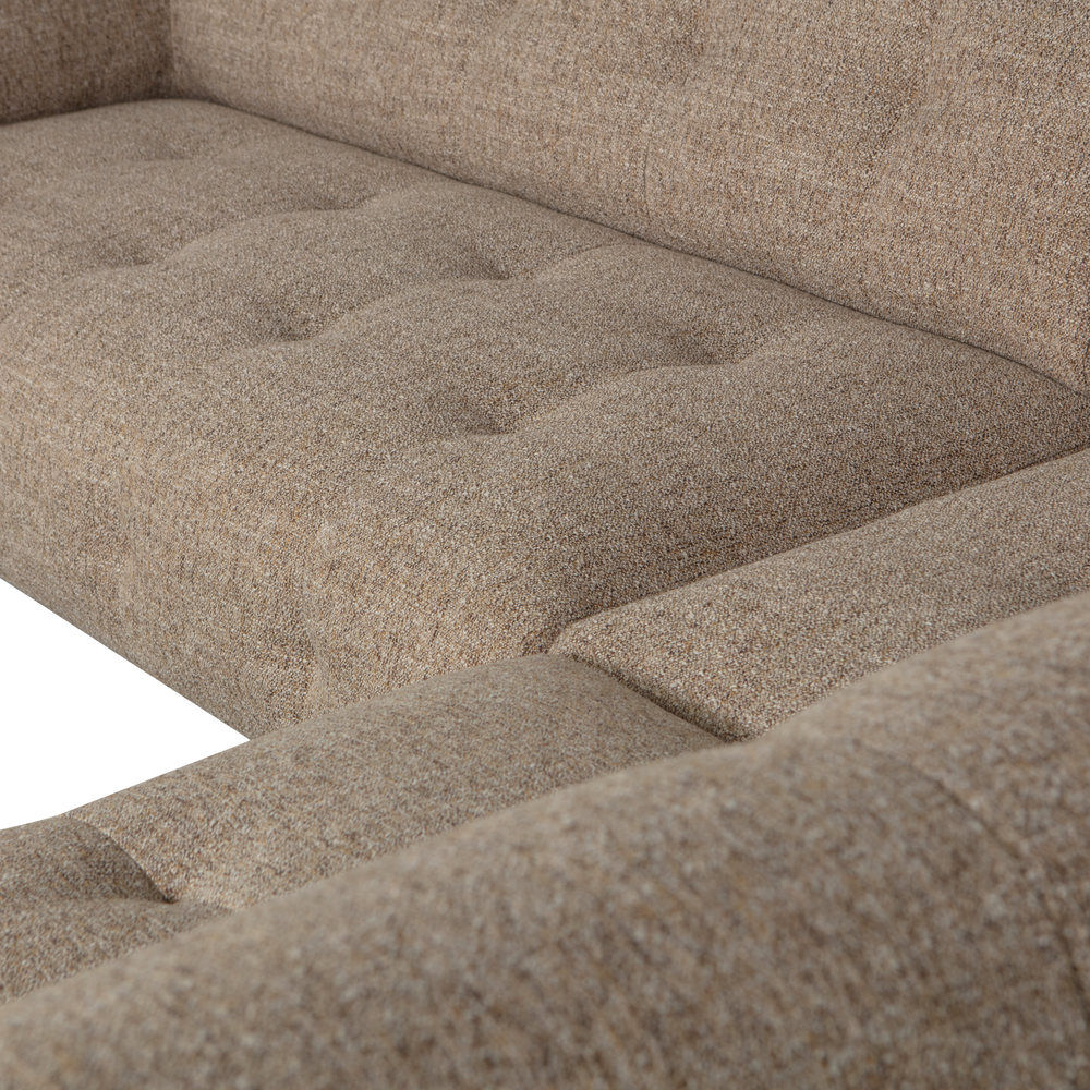 LLOYD HOEKBANK RECHTS GROF GEWEVEN BRUIN MELANGE