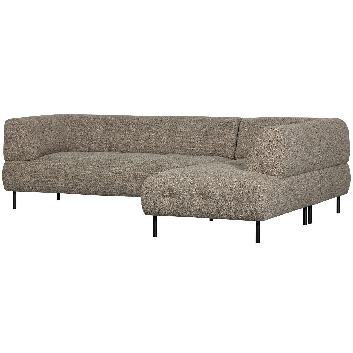 LLOYD HOEKBANK RECHTS GROF GEWEVEN BRUIN MELANGE