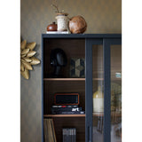 JAMES VITRINEKAST ZWART/WALNOOT [fsc]