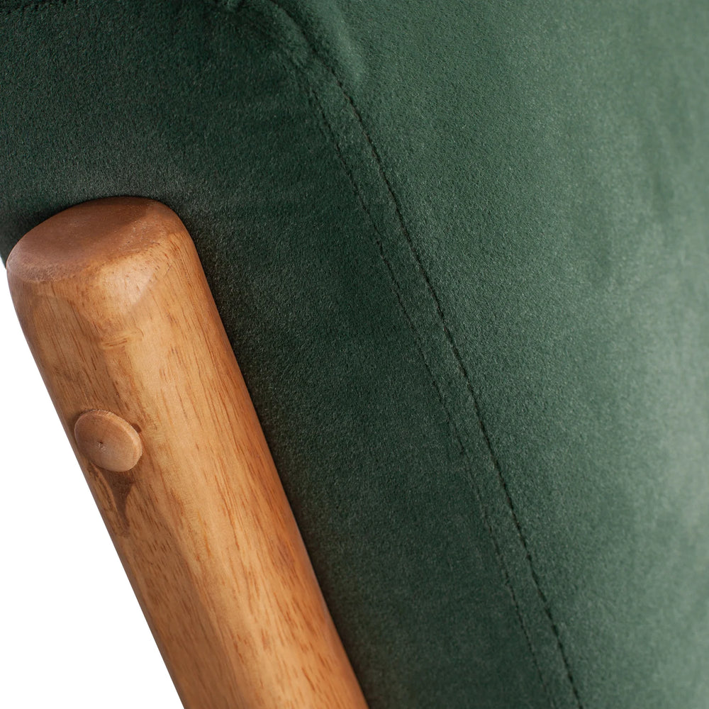 WOOOD - Mark fauteuil geweven stof flesgroen