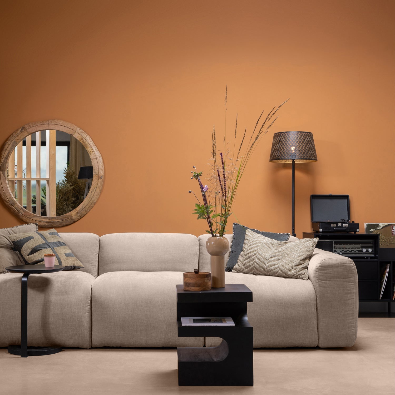 TOMA BIJZETTAFEL MANGOHOUT ZWART