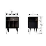 JAMES KASTJE ZWART/WALNOOT [fsc]