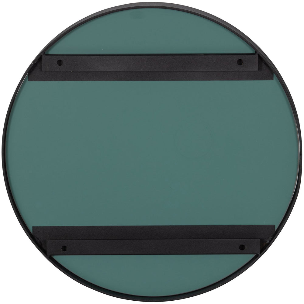 DOUTZEN SPIEGEL METAAL ZWART O50 CM