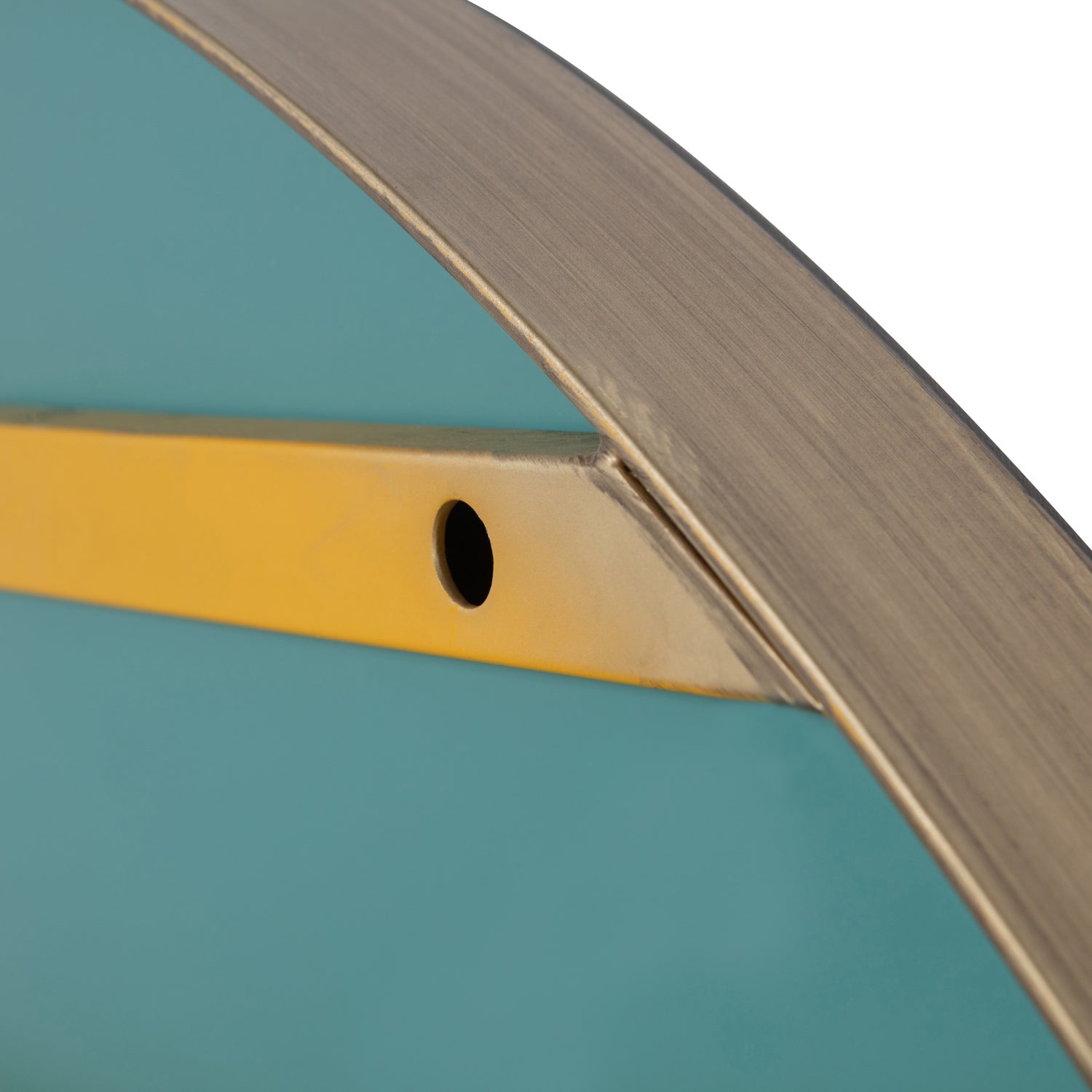 DOUTZEN SPIEGEL METAAL GOUD O115 CM