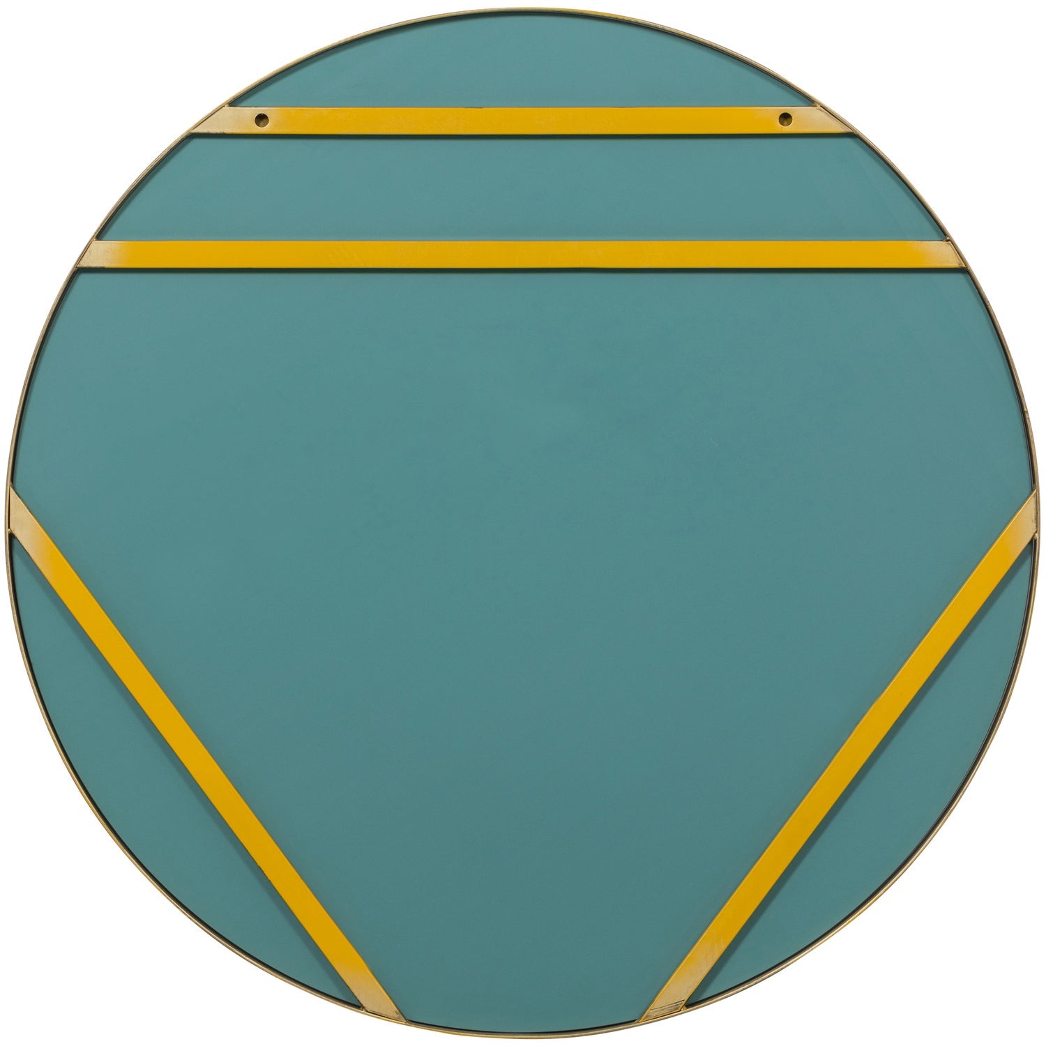 DOUTZEN SPIEGEL METAAL GOUD O115 CM